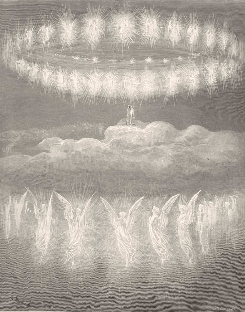 DANTE. us thus, sempiternal roses, bending, wreathed those garlands twain 1893
